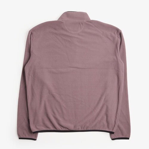 Mellow Clo Summit Half Zip Fleece in Rich Plum, back view