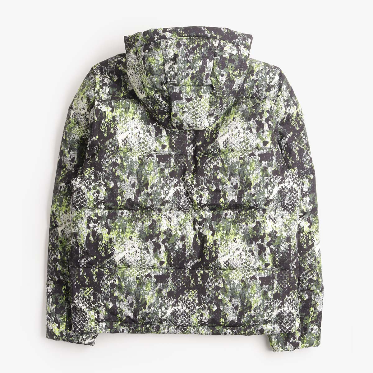 Mellow Clo Summit Puffer Jacket in Serpent Camo, back view