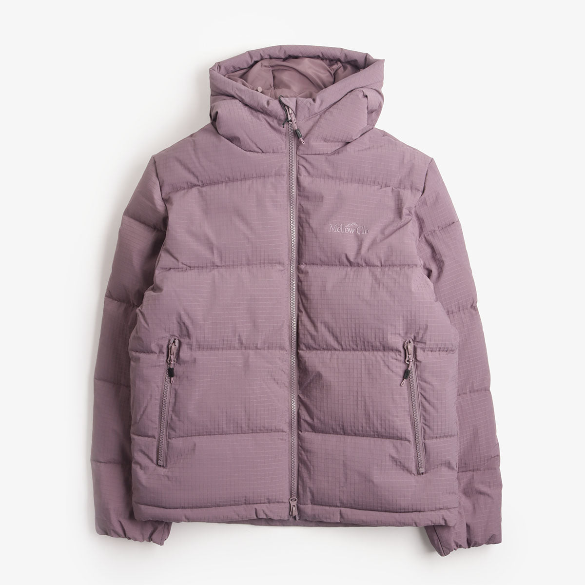 Mellow Clo Summit Puffer Jacket in Rich Plum, front view