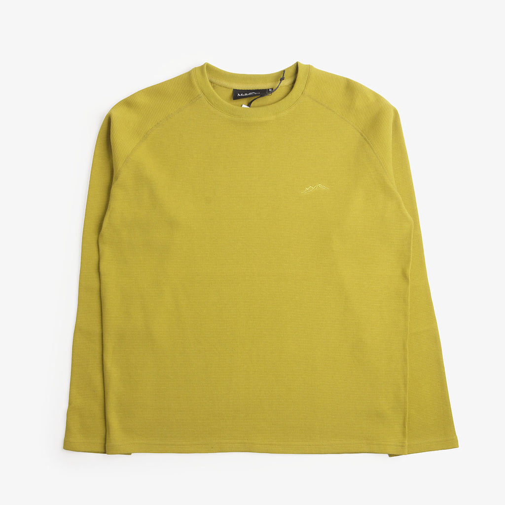 Mellow Clo Everyday Waffle Long Sleeve T-Shirt in Persian Lime, front view