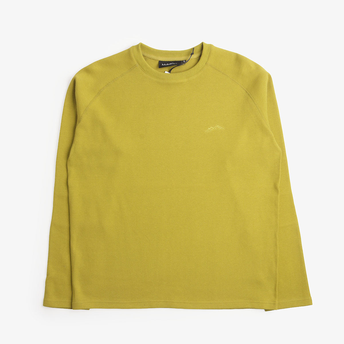 Mellow Clo Everyday Waffle Long Sleeve T-Shirt in Persian Lime, front view