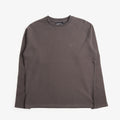 Mellow Clo Everyday Waffle Long Sleeve T-Shirt in Onyx Grey, front view