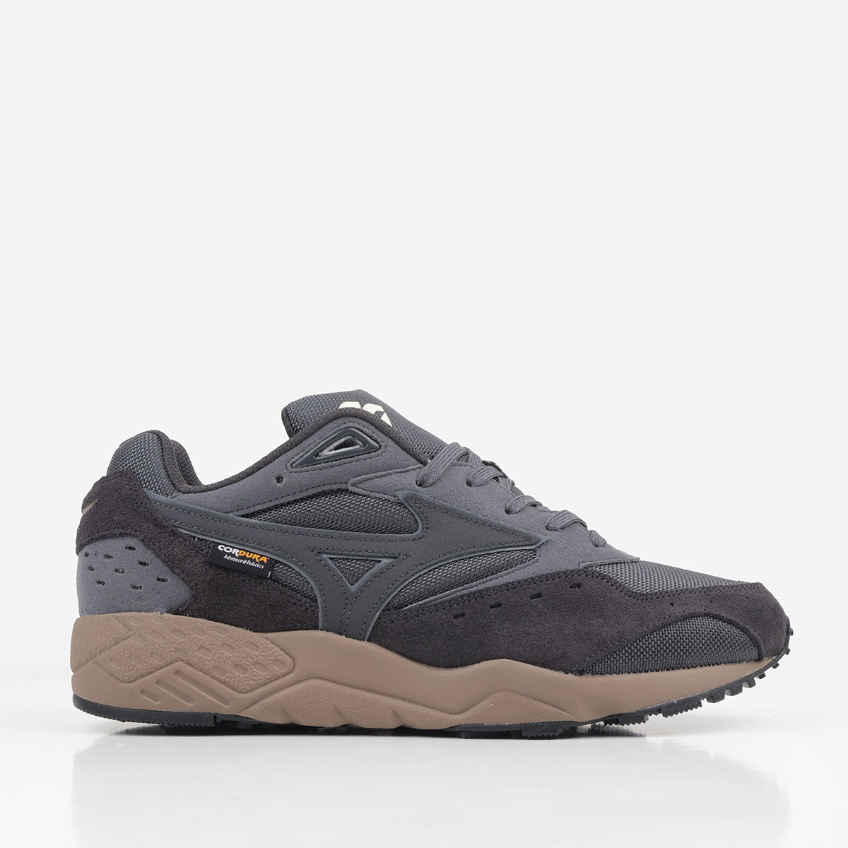 Mizuno Contender Cordura Shoes, Iron Gate Black Sand Fossil, Detail Shot 1