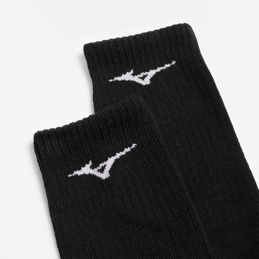 Mizuno Training 3 Pack Socks, Black, Detail Shot 3