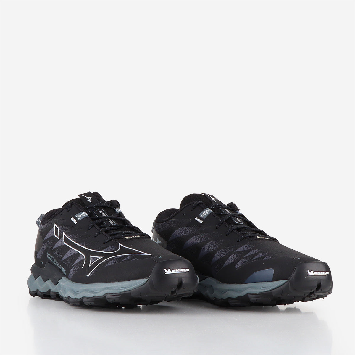 Mizuno Wave Daichi 7 GTX Shoes, Black Ombre Blue Stormy Weather, Detail Shot 2