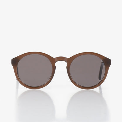 Monokel Eyewear Barstow Sunglasses, Chocolate, Grey Solid Lens, Detail Shot 1