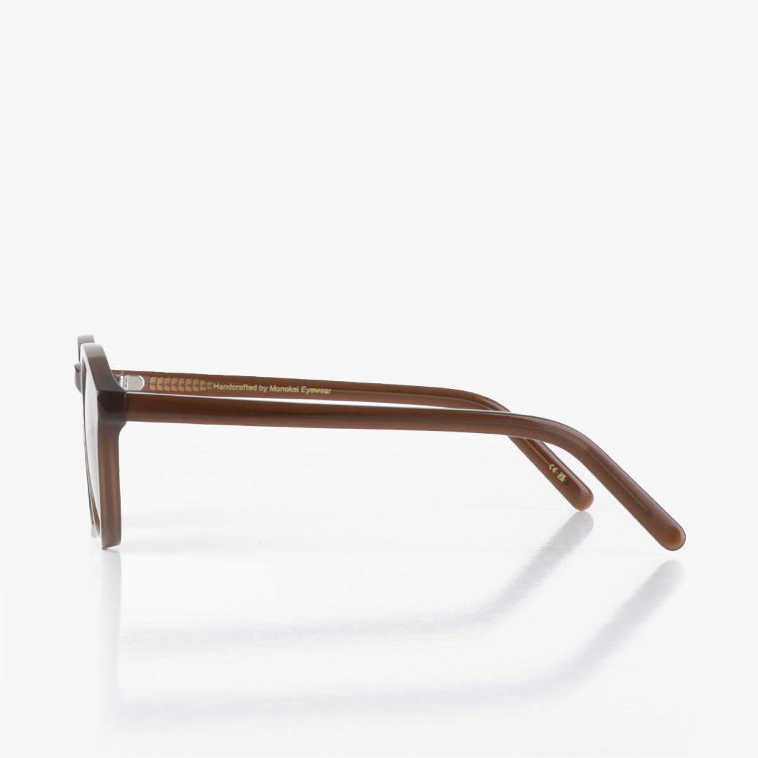 Monokel Eyewear Barstow Sunglasses, Chocolate, Grey Solid Lens, Detail Shot 2