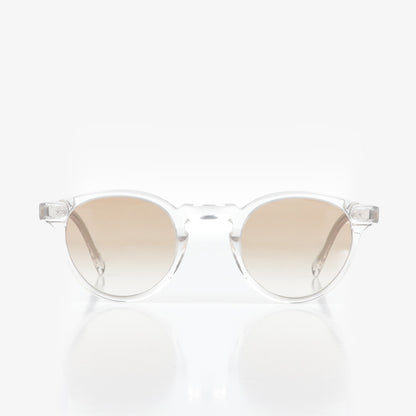 Monokel Eyewear Forest Sunglasses, Crystal/Brown Gradient Lens, Detail Shot 1