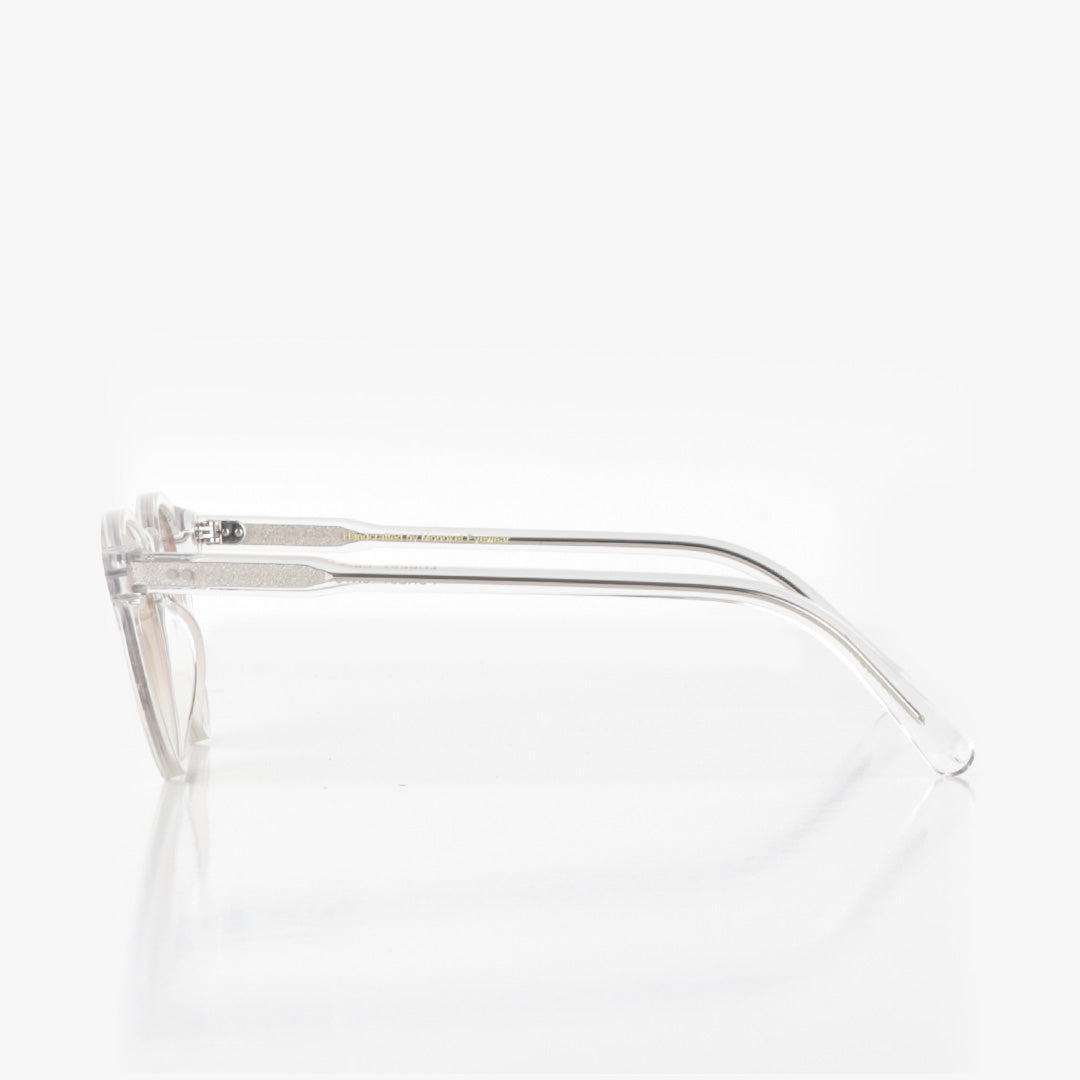 Peyton Unisex Lightly Tinted Clear Frame Clear Half-Frame Glasses –  CosmicEyewear