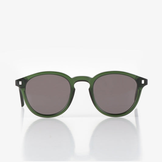 Monokel Eyewear Nelson Sunglasses, Bottle Green/Grey Solid Lens, Detail Shot 1