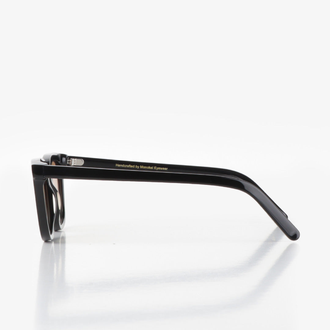 Monokel Eyewear Robotnik Sunglasses, Black/Brown Gradient Lens, Detail Shot 2