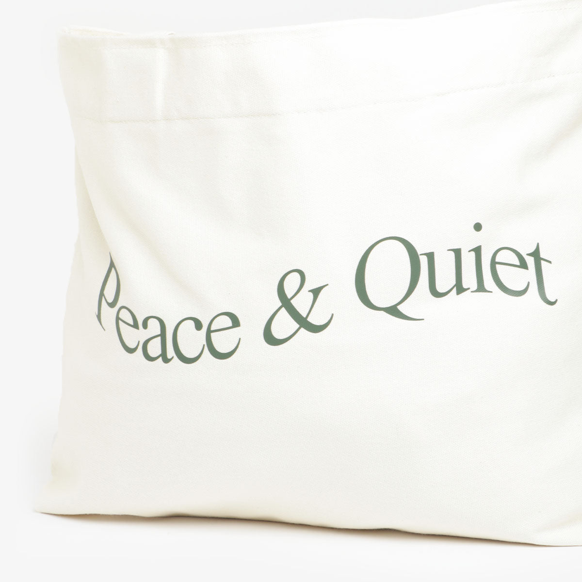 Museum of Peace and Quiet Wordmark Dyed Tote Bag, Bone, Detail Shot 2