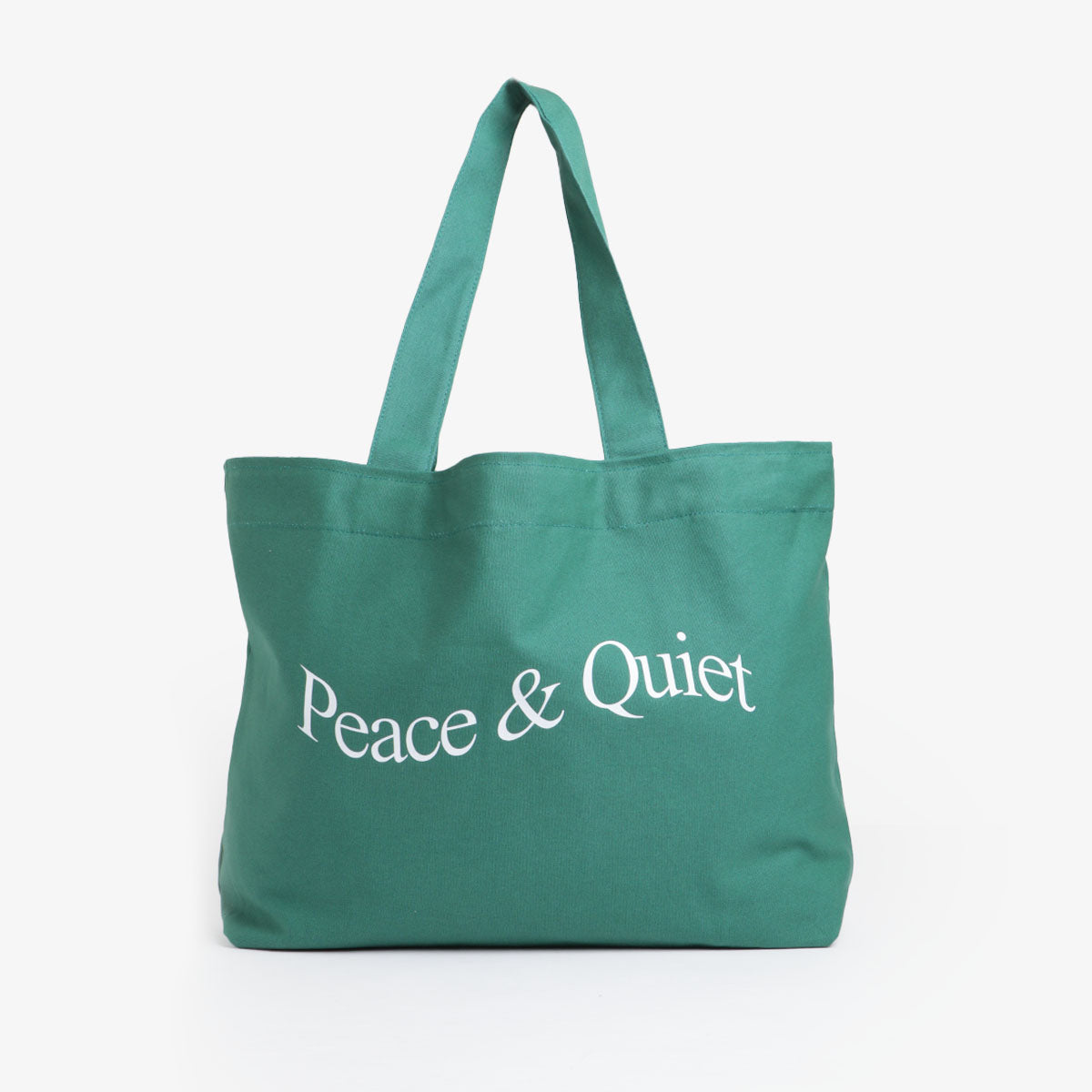 Museum of Peace and Quiet Wordmark Dyed Tote Bag, Forest, Detail Shot 1