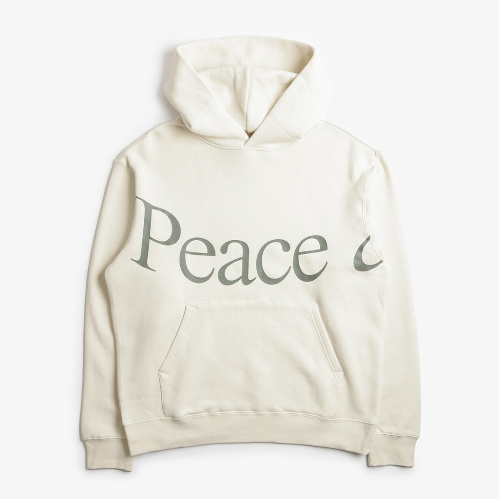 Museum of Peace and Quiet Jumbo Wordmark Hoodie, Bone, Detail Shot 1