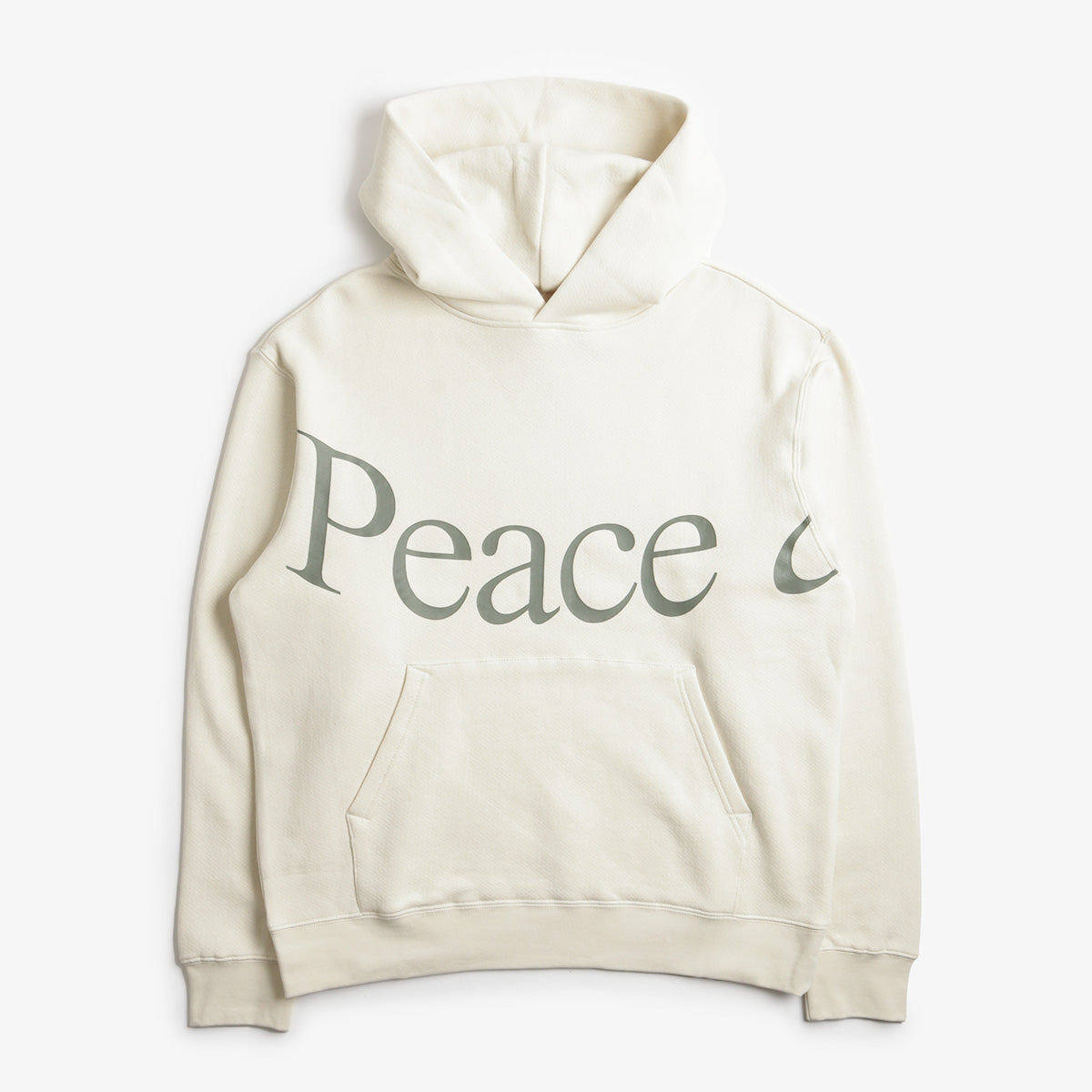 Museum of Peace and Quiet Jumbo Wordmark Hoodie, Bone, Detail Shot 1