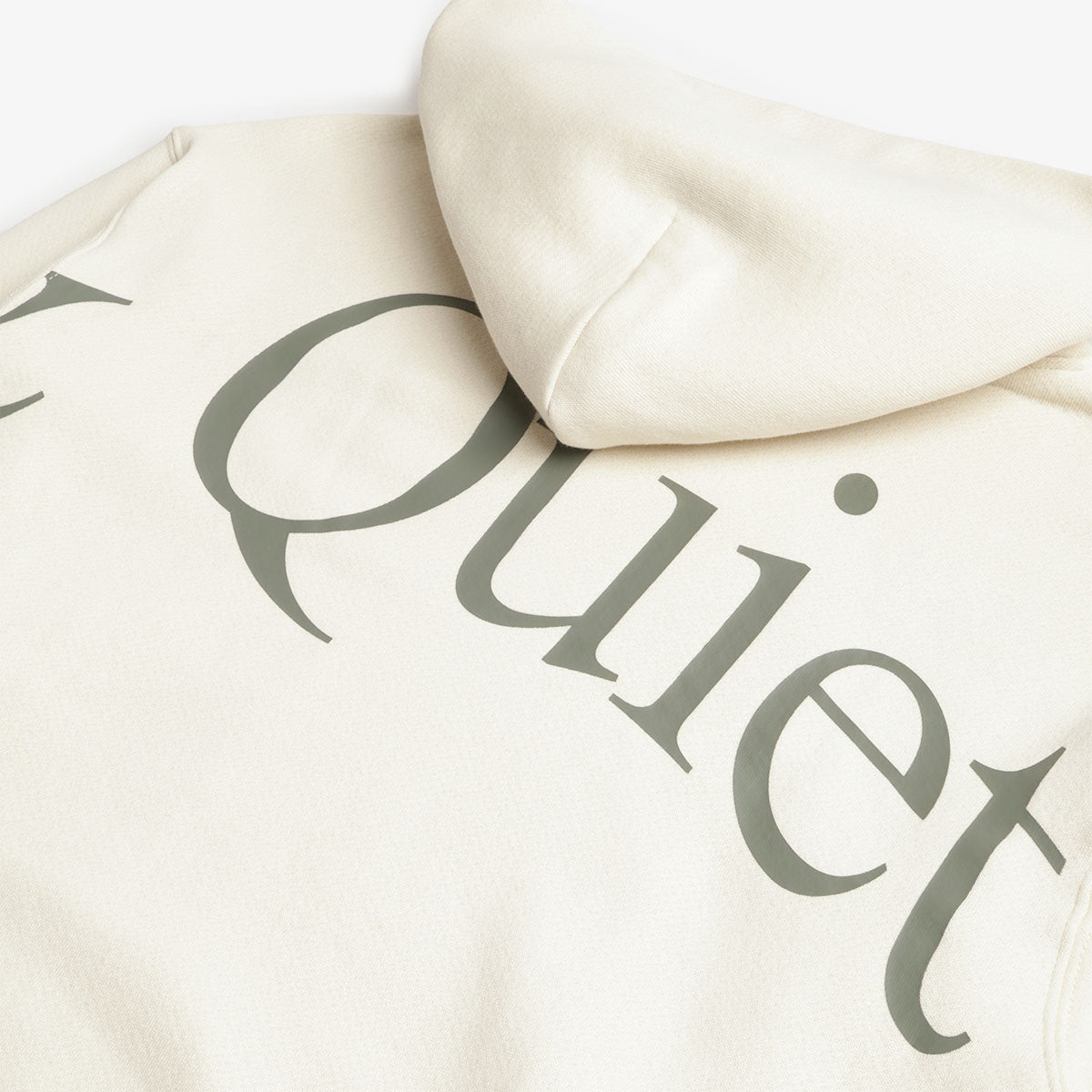 Museum of Peace and Quiet Jumbo Wordmark Hoodie, Bone, Detail Shot 5