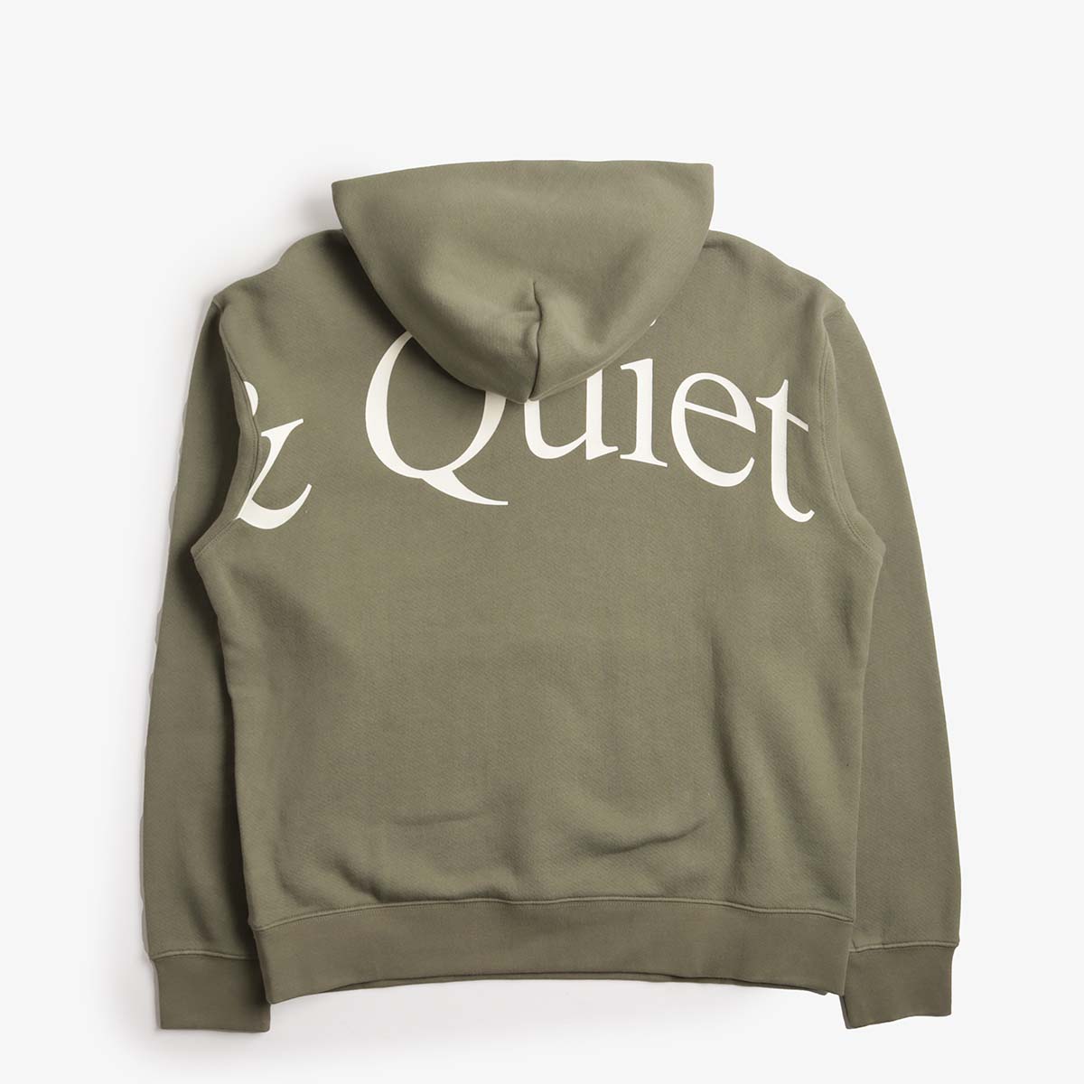 Museum of Peace and Quiet Jumbo Wordmark Hoodie, Olive, Detail Shot 2