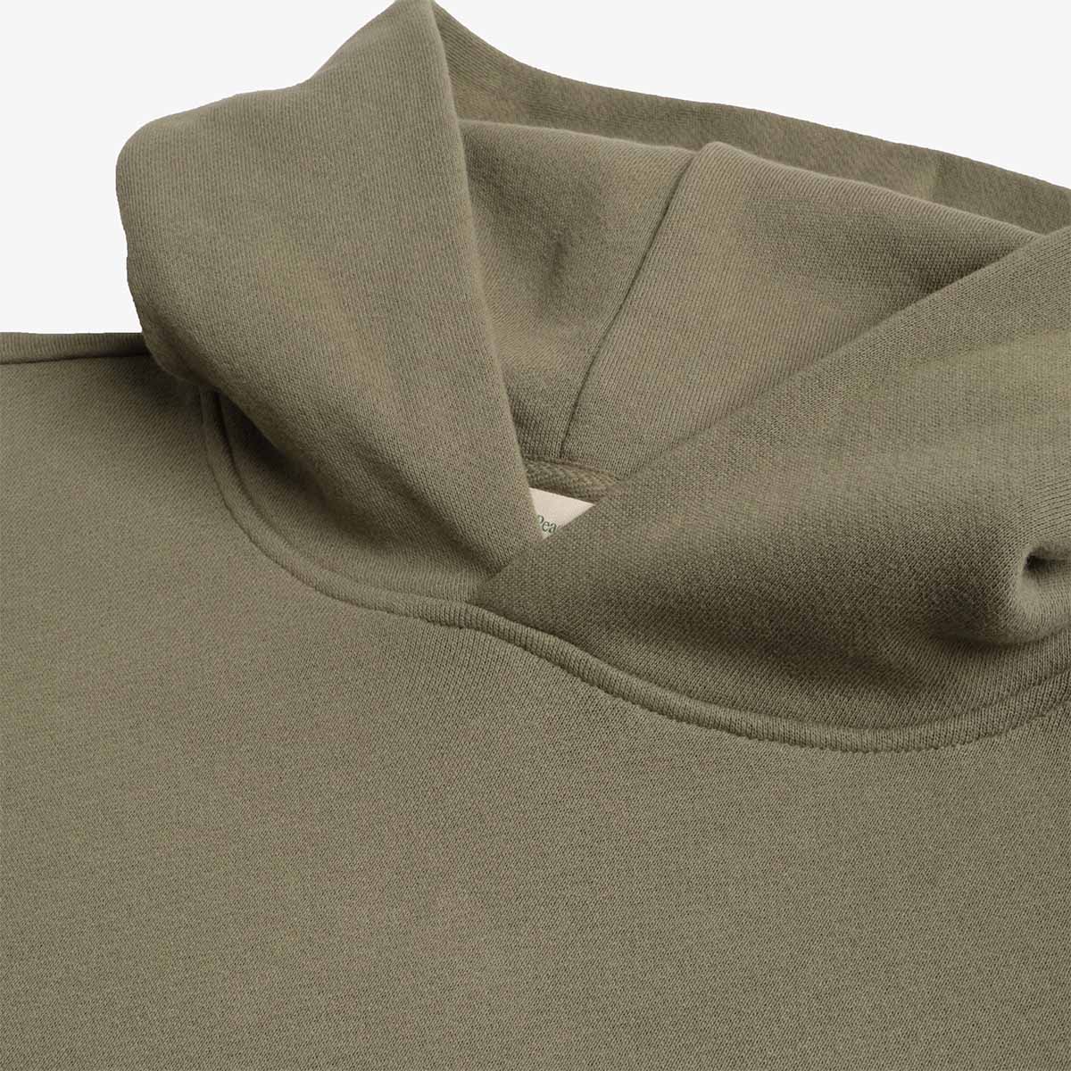 Museum of Peace and Quiet Jumbo Wordmark Hoodie, Olive, Detail Shot 4