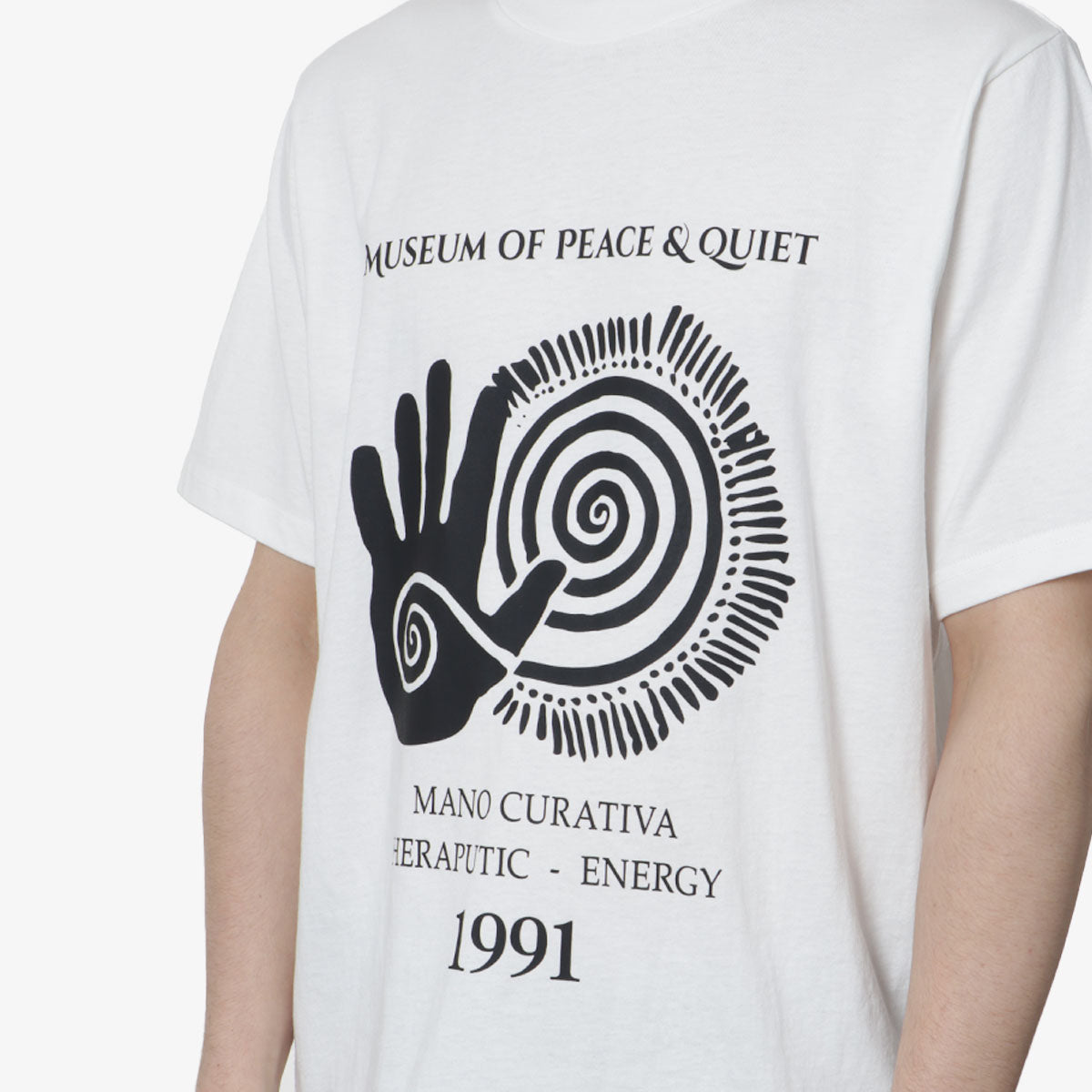 Museum of Peace and Quiet Mano Curativa T-Shirt, White, Detail Shot 2