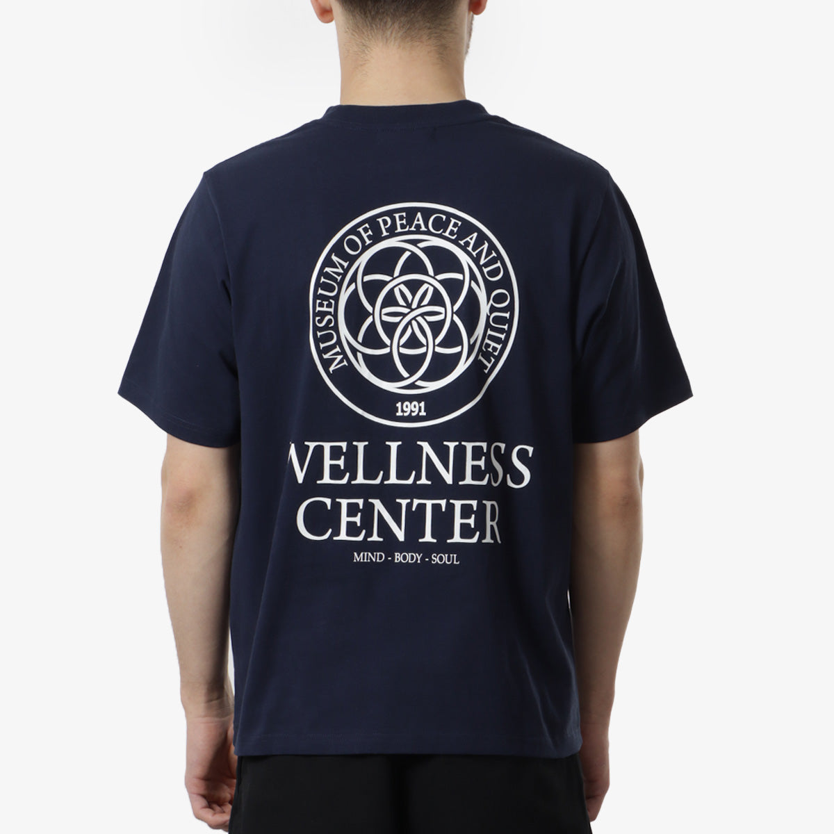 Museum of Peace and Quiet Wellness Centre T-Shirt, Navy, Detail Shot 2