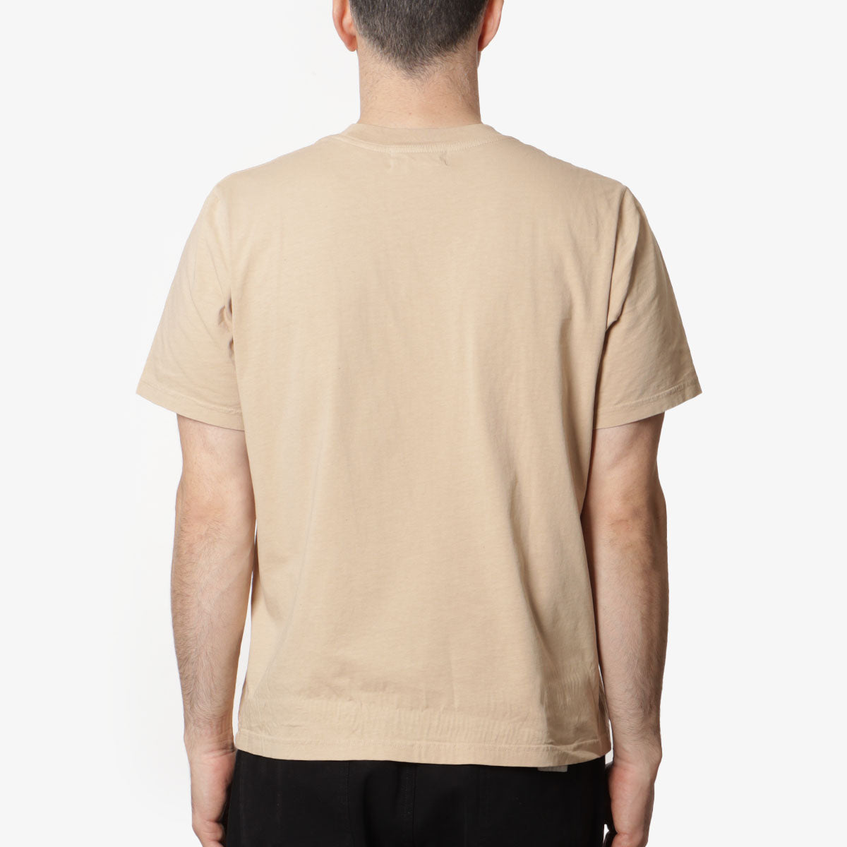Museum of Peace and Quiet Wordmark Pigment Dyed T-Shirt, Taupe, Detail Shot 3