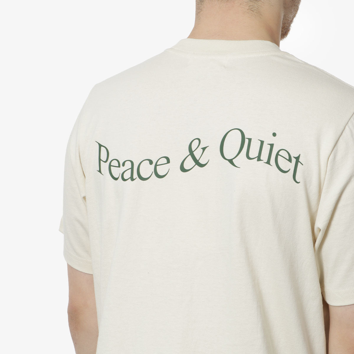 Museum of Peace and Quiet Wordmark T-Shirt, Bone, Detail Shot 4