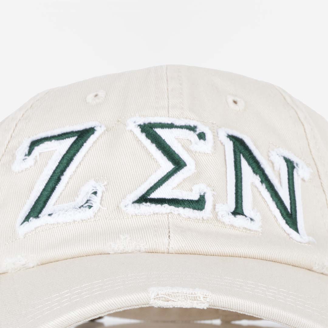 Museum of Peace and Quiet Zen Distressed Dad Hat, Bone, Detail Shot 2