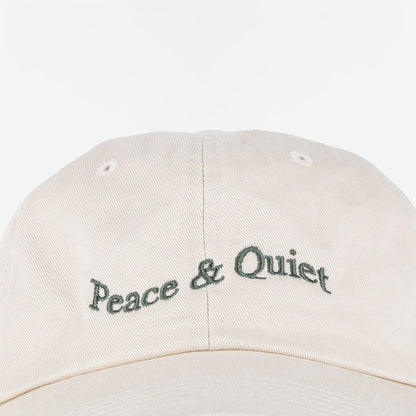 Museum of Peace and Quiet Wordmark Dad Hat, Bone, Detail Shot 2