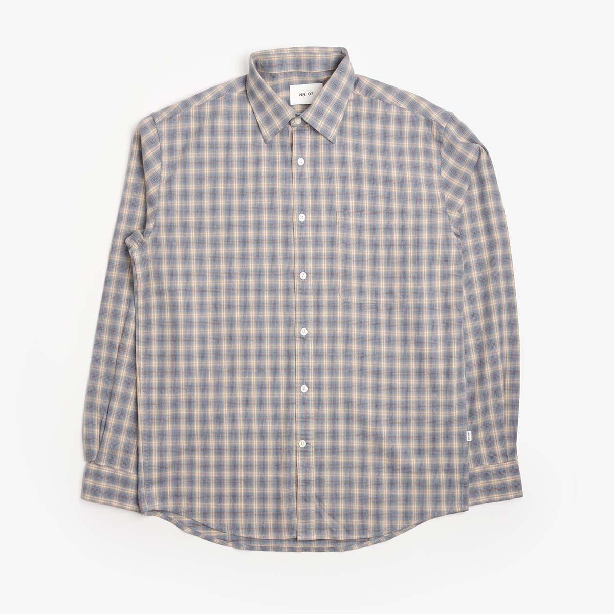 NN.07 Deon Casual Flannel Shirt - Blue Check