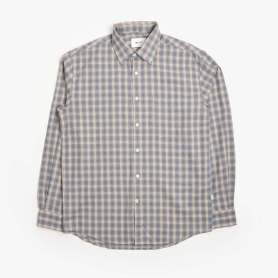 NN.07 Deon Casual Flannel Shirt - Blue Check