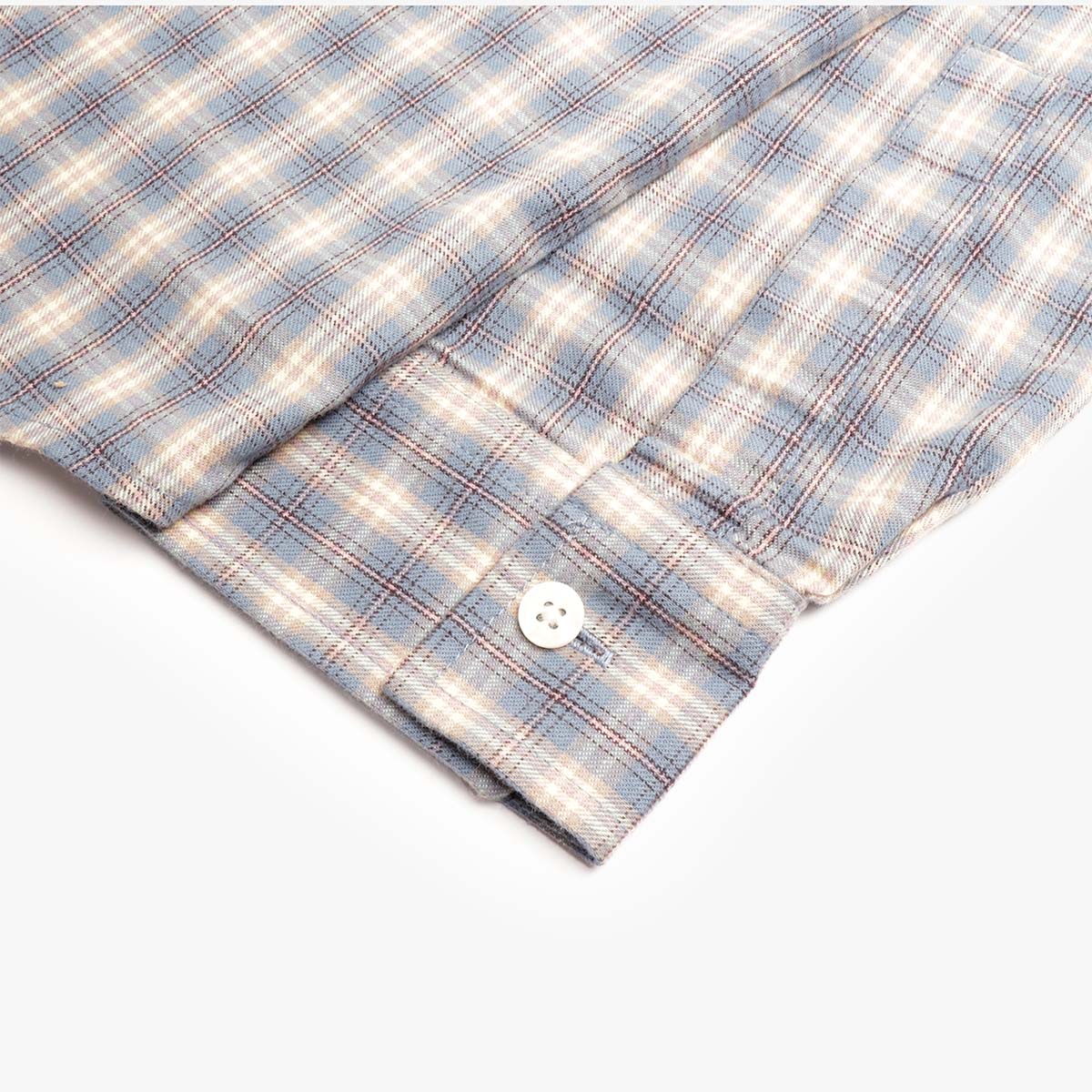 NN.07 Deon Casual Flannel Shirt - Blue Check