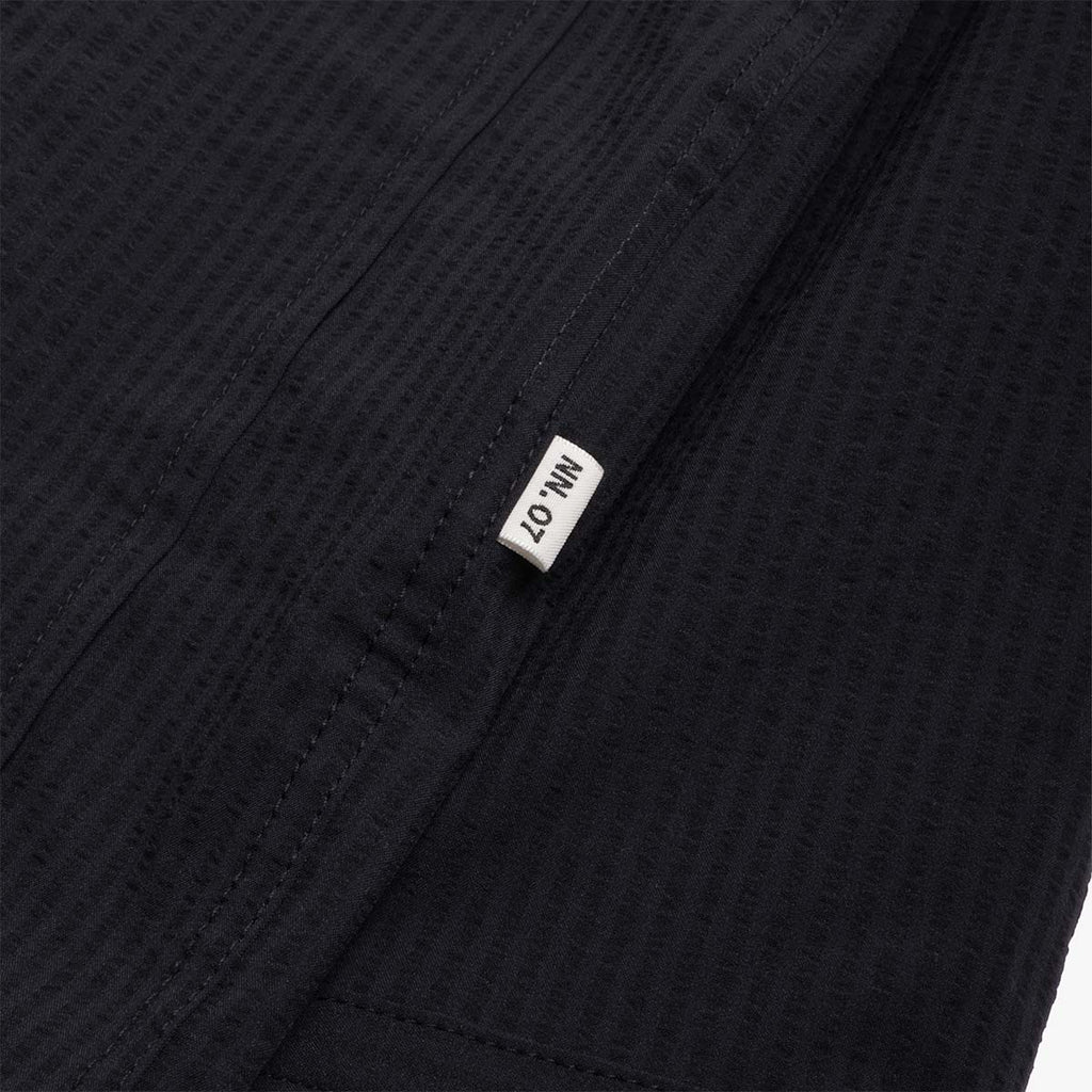 NN.07 Blaze Seersucker Overshirt, Navy Blue, Detail Shot 4