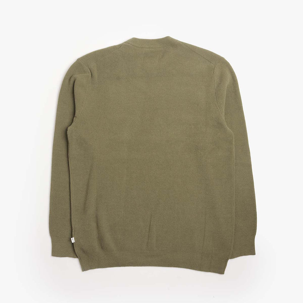 NN.07 Danny Lightweight Sweater in Shadow Moss, back view