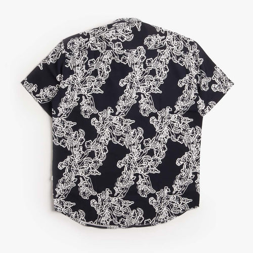 NN.07 Deon All-Over Print Shirt, Navy Blue, Detail Shot 2