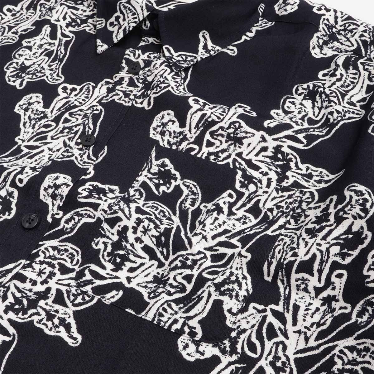 NN.07 Deon All-Over Print Shirt, Navy Blue, Detail Shot 4
