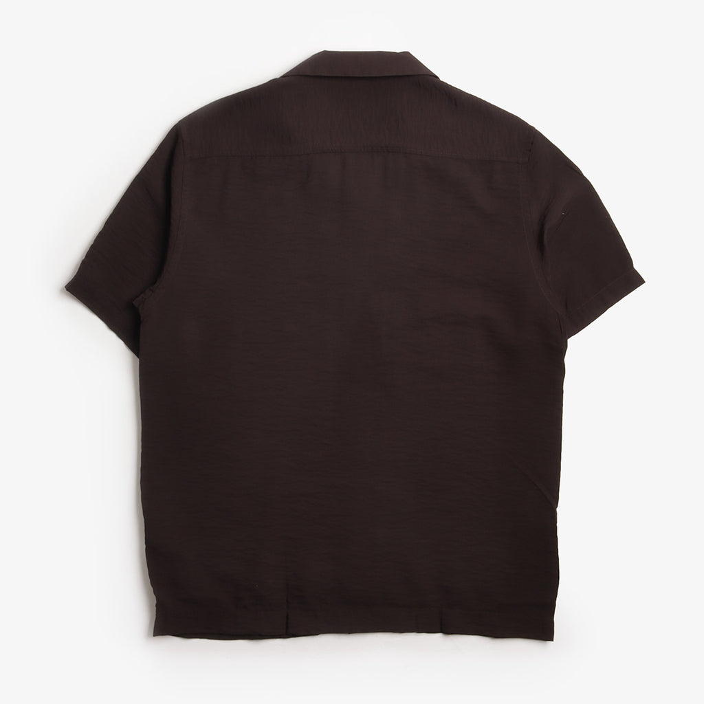 NN.07 Hank Open Collar Shirt, Dusky Port, Detail Shot 2