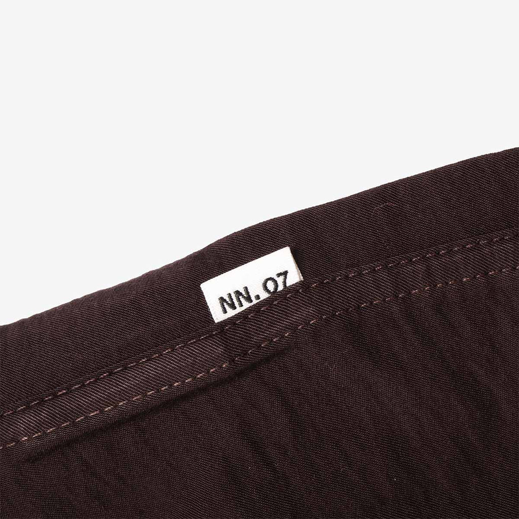 NN.07 Hank Open Collar Shirt, Dusky Port, Detail Shot 4