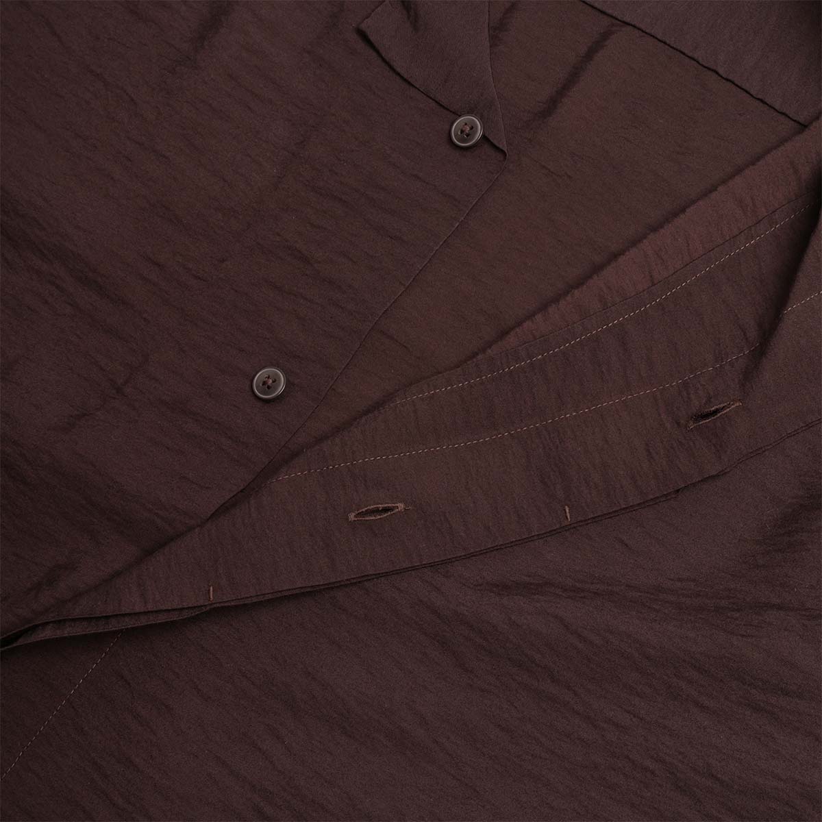 NN.07 Hank Open Collar Shirt, Dusky Port, Detail Shot 5