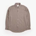 NN.07 Deon Casual Flannel Shirt in Sand Check, front view