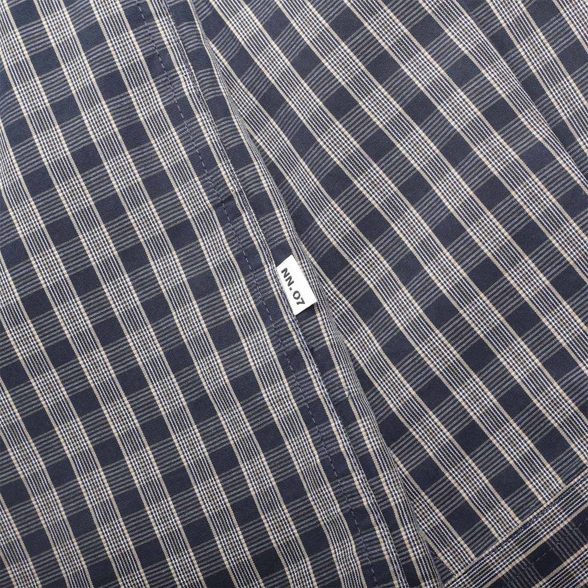 NN.07 Deon Checked Organic Shirt - Navy Check