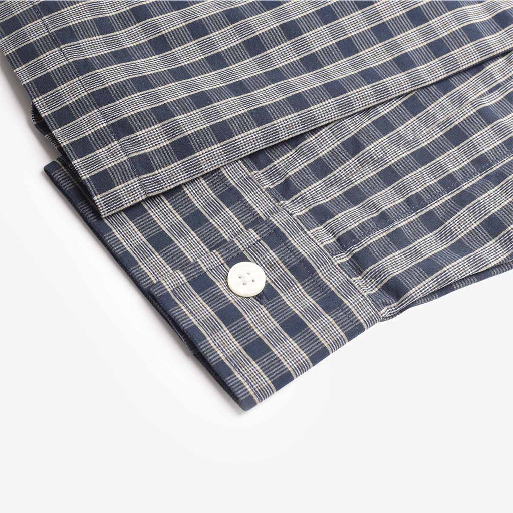 NN.07 Deon Checked Organic Shirt - Navy Check