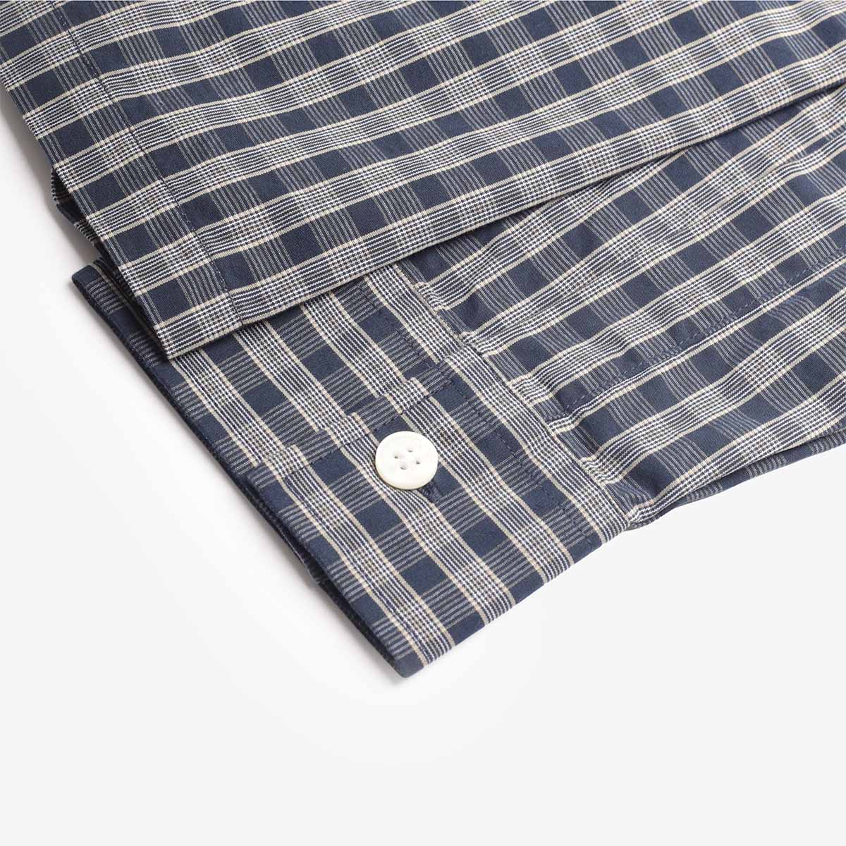 NN.07 Deon Checked Organic Shirt - Navy Check
