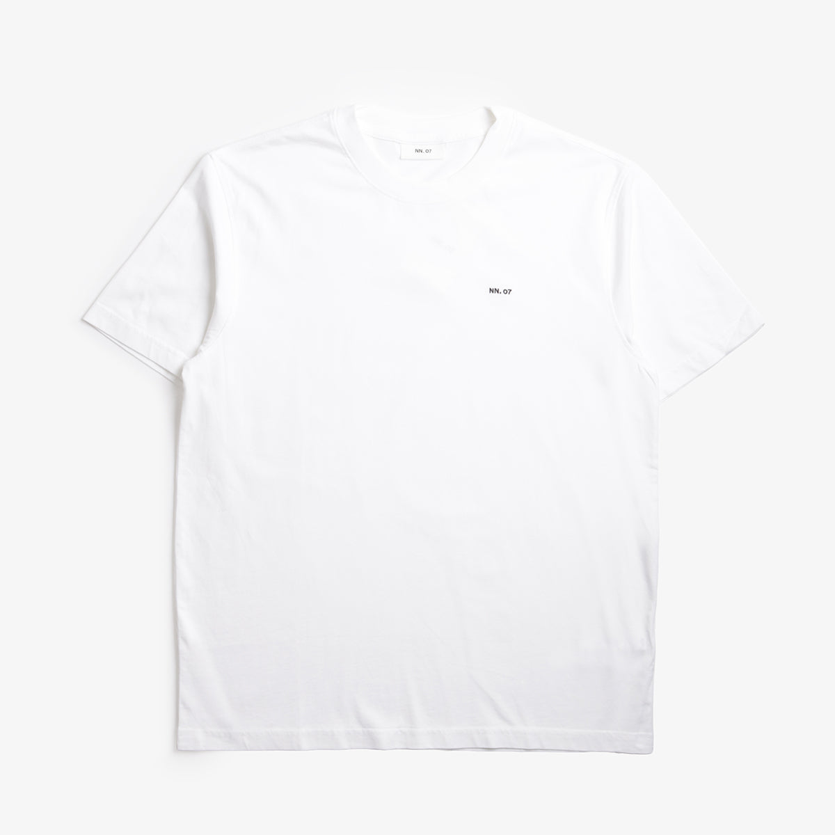 main NN.07 Adam Casual Logo Pima T-Shirt, White, Detail Shot 1