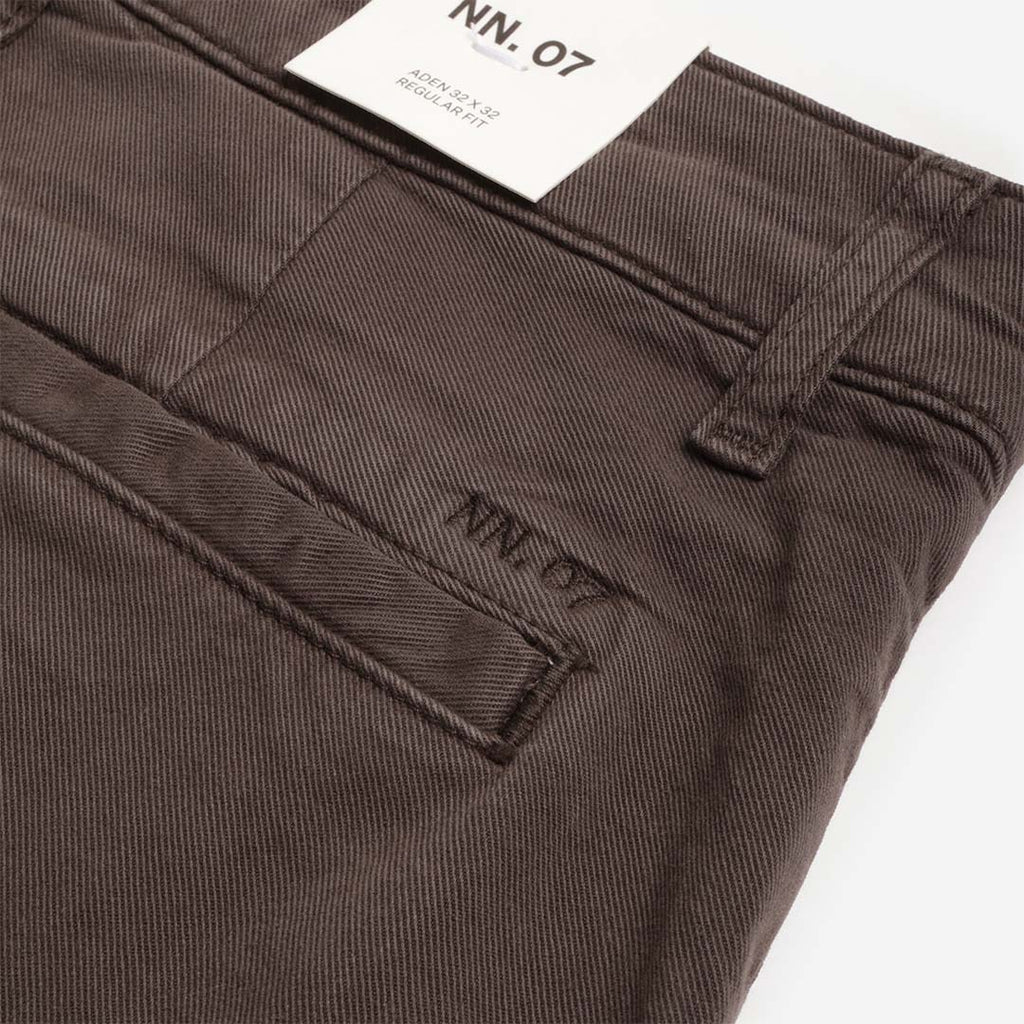 NN.07 Aden Straight Leg Regular Fit Chino Pant, Dark Army, Detail Shot 4
