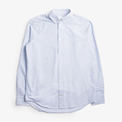 thumbnail NN.07 Colby Logo Regular Fit Oxford Shirt, Blue Stripe, Detail Shot 1