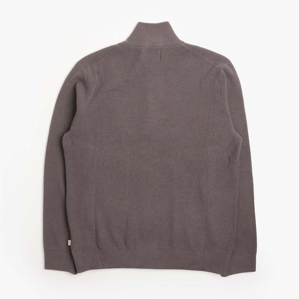 NN.07 Danny Half Zip Sweatshirt in Charcoal Mist, back view