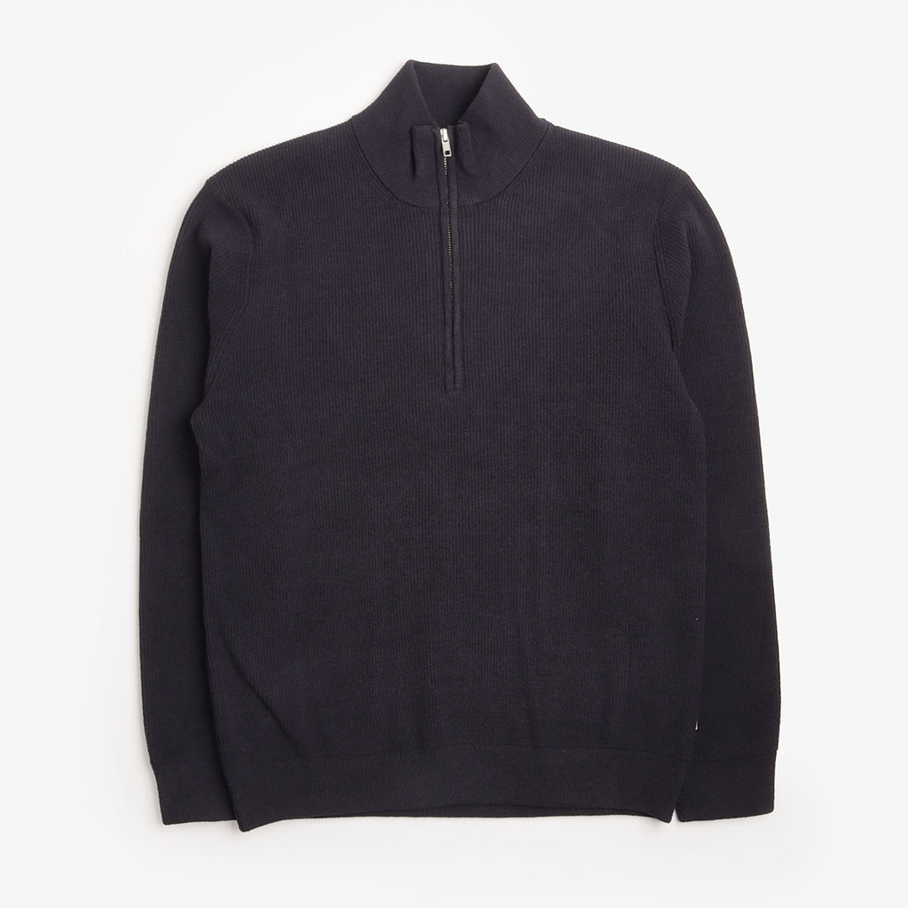 NN.07 Danny Half Zip Sweatshirt - Navy Blue