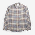 NN.07 Deon Leno Weave Shirt, Blue Check, Detail Shot 1