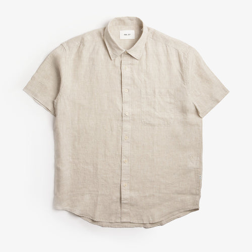NN.07 Deon Linen Shirt, Oat, Detail Shot 1