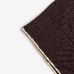 thumbnail NN.07 Nalo Textured Stitch Polo Shirt, Deep Truffle, Detail Shot 3